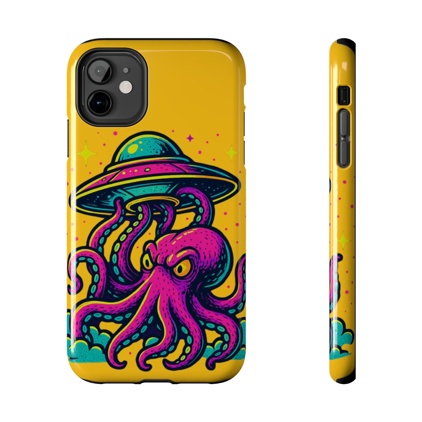kraken Phone Case | Unique Yellow Design for Alien Lovers