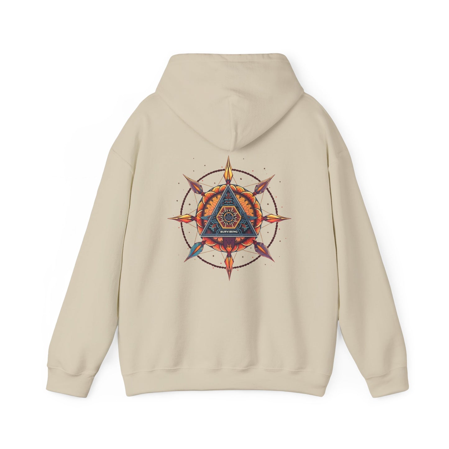 Surviving Compass Unisex Heavy Blend Hooded Sweatshirt - Cozy Spiritual Apparel