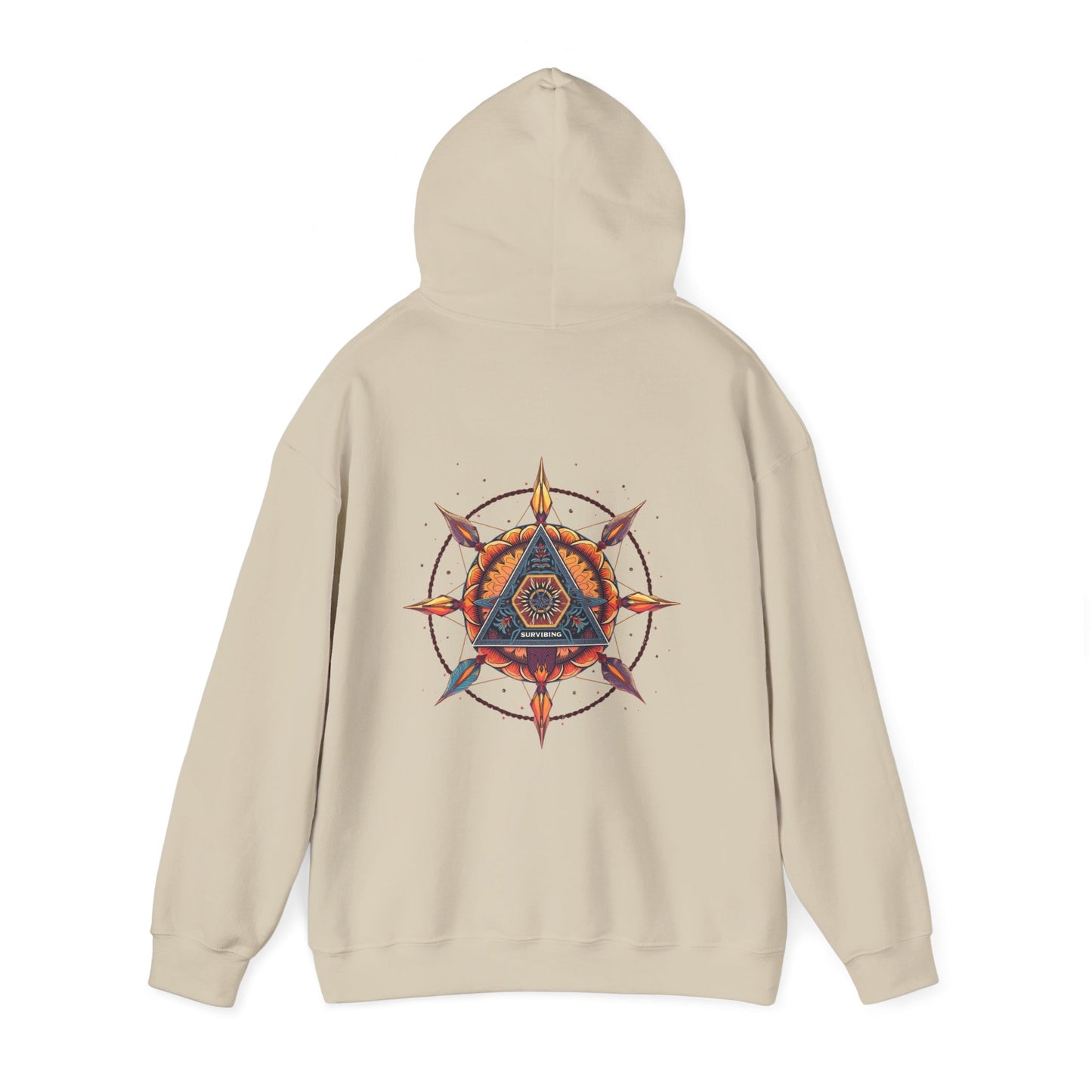 Surviving Compass Unisex Heavy Blend Hooded Sweatshirt - Cozy Spiritual Apparel