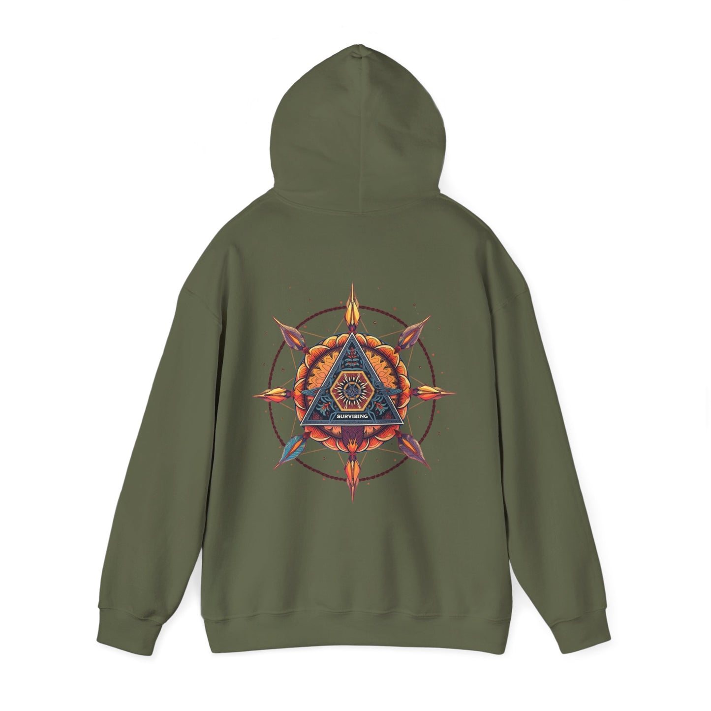 Surviving Compass Unisex Heavy Blend Hooded Sweatshirt - Cozy Spiritual Apparel