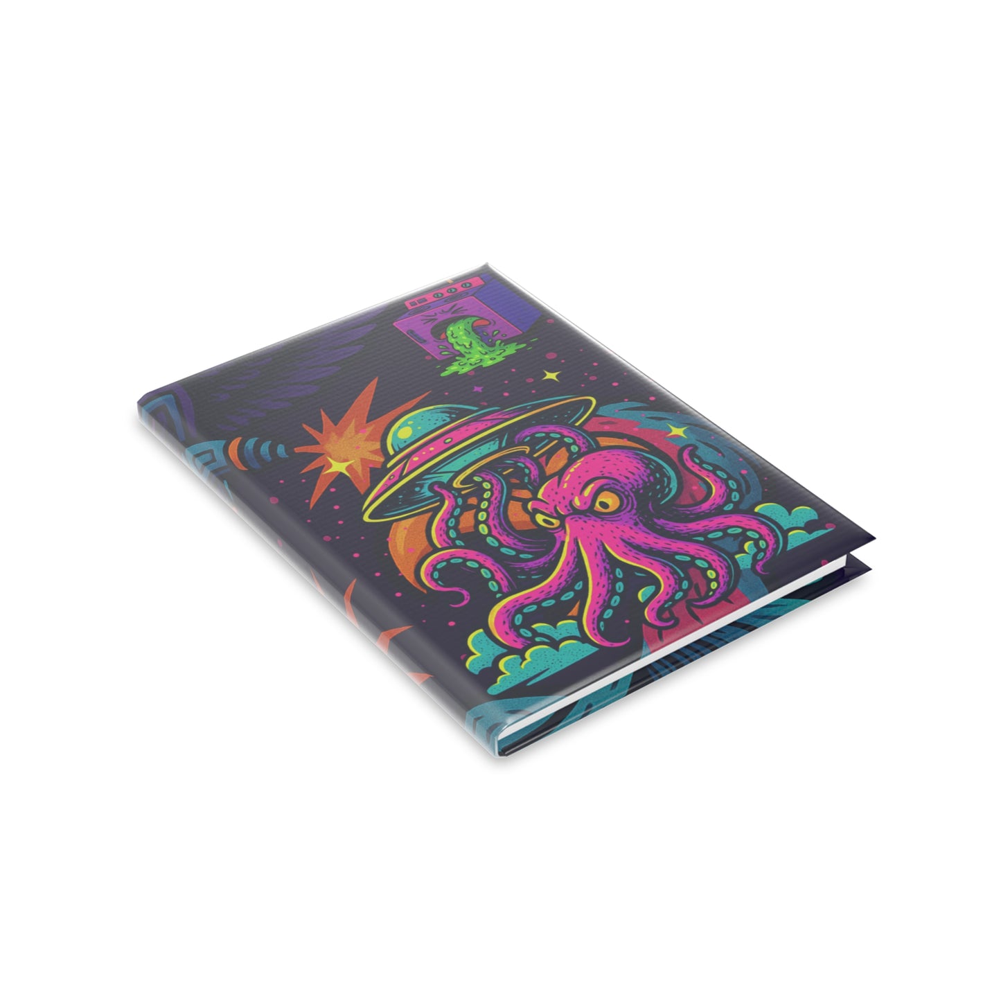 Cosmic Creature Hardcover Notebook | Quirky Alien & Octopus Design | Perfect for Creatives