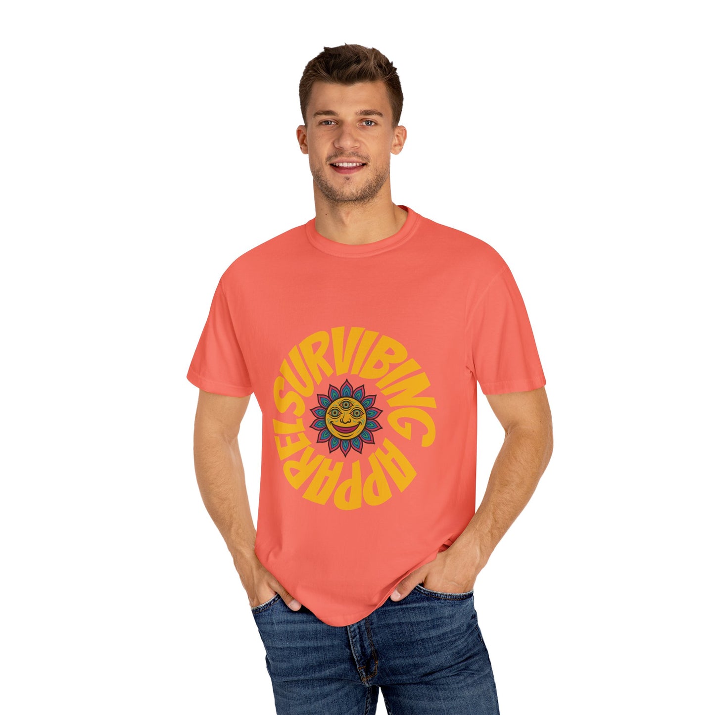 Colorful lotus Sun Graphic Tee