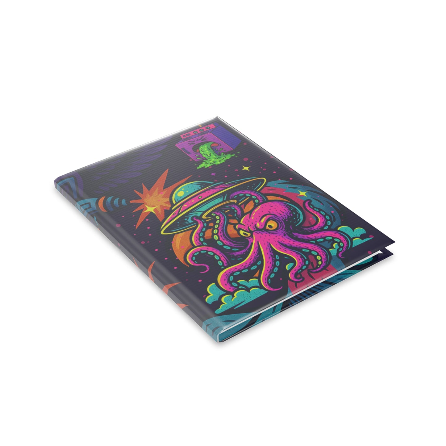 Cosmic Creature Hardcover Notebook | Quirky Alien & Octopus Design | Perfect for Creatives