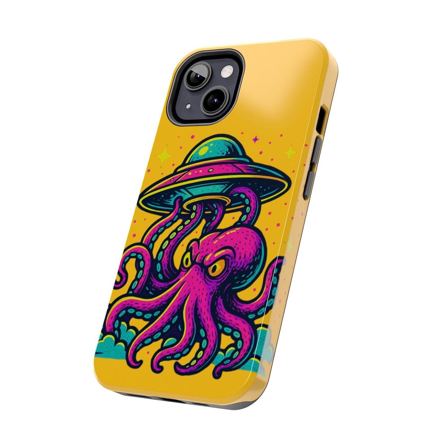 kraken Phone Case | Unique Yellow Design for Alien Lovers