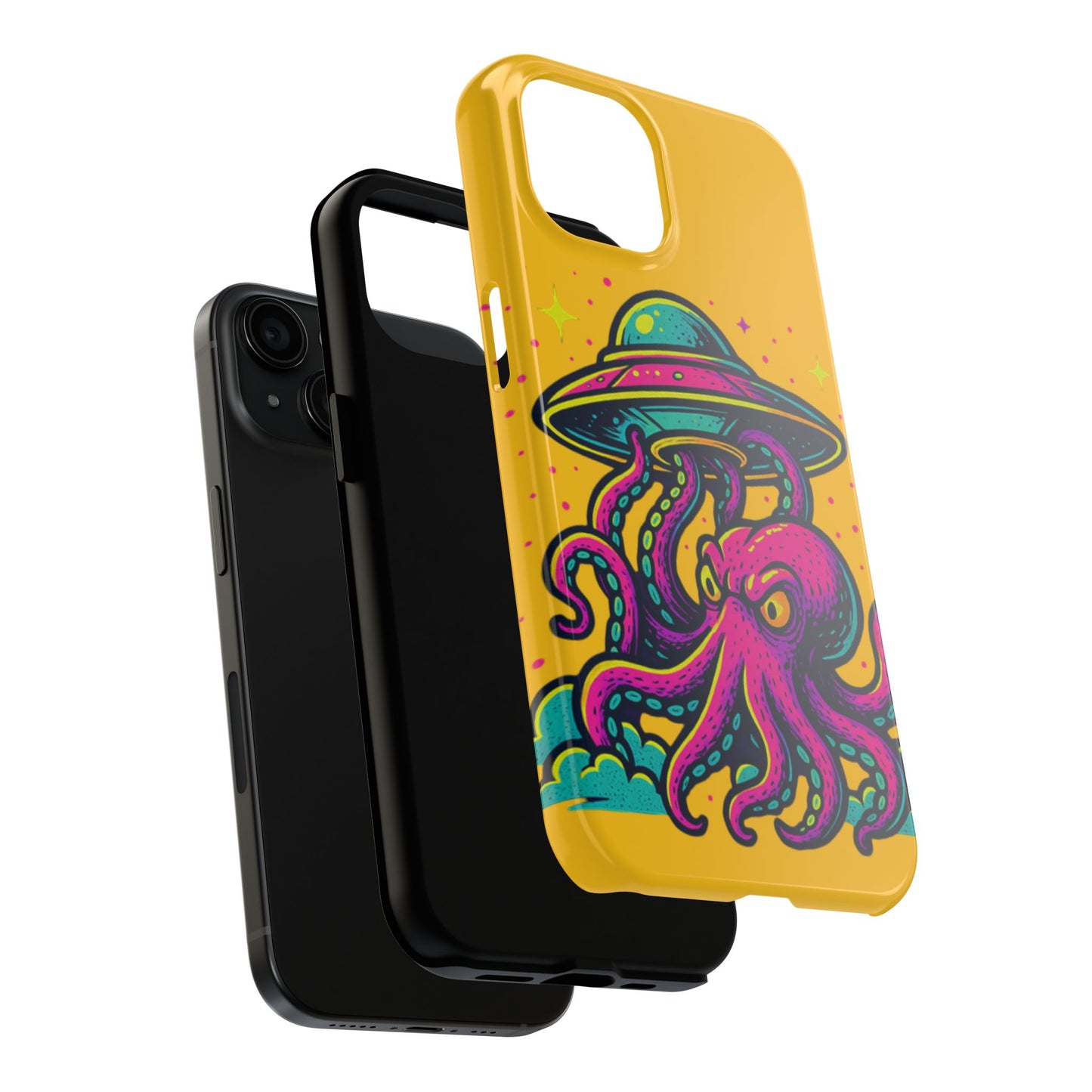 kraken Phone Case | Unique Yellow Design for Alien Lovers