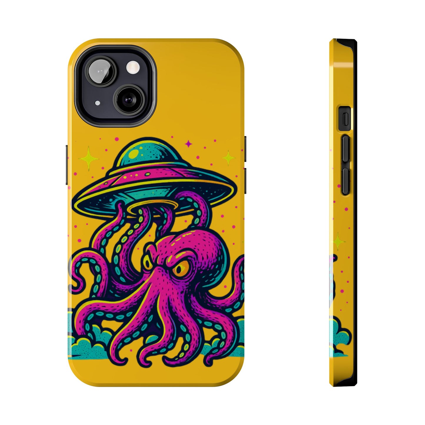 kraken Phone Case | Unique Yellow Design for Alien Lovers