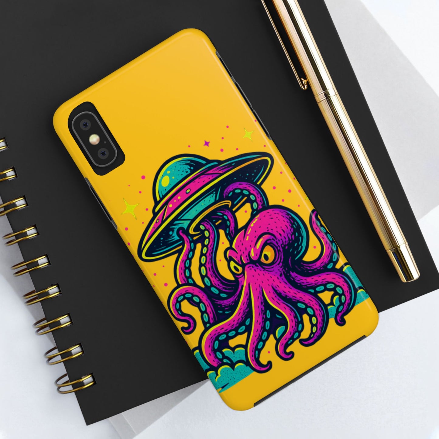 kraken Phone Case | Unique Yellow Design for Alien Lovers