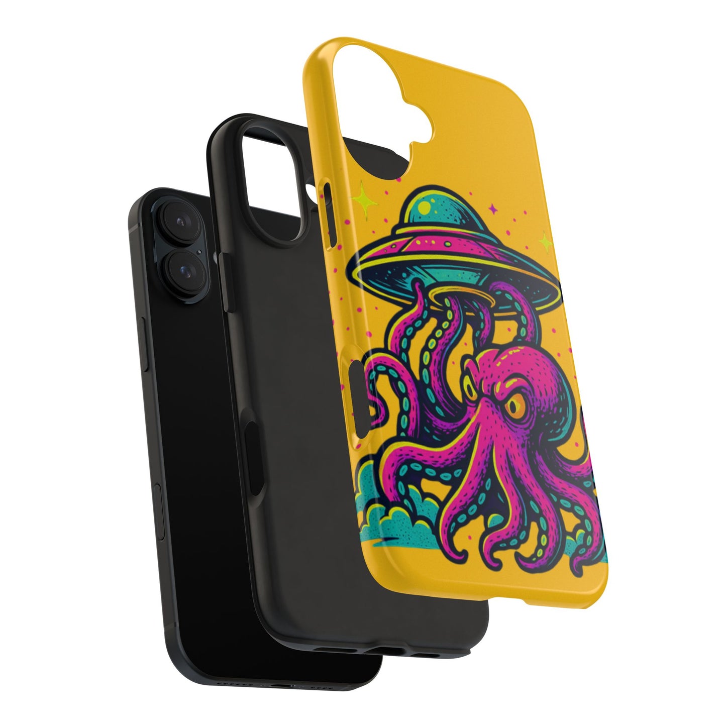 kraken Phone Case | Unique Yellow Design for Alien Lovers