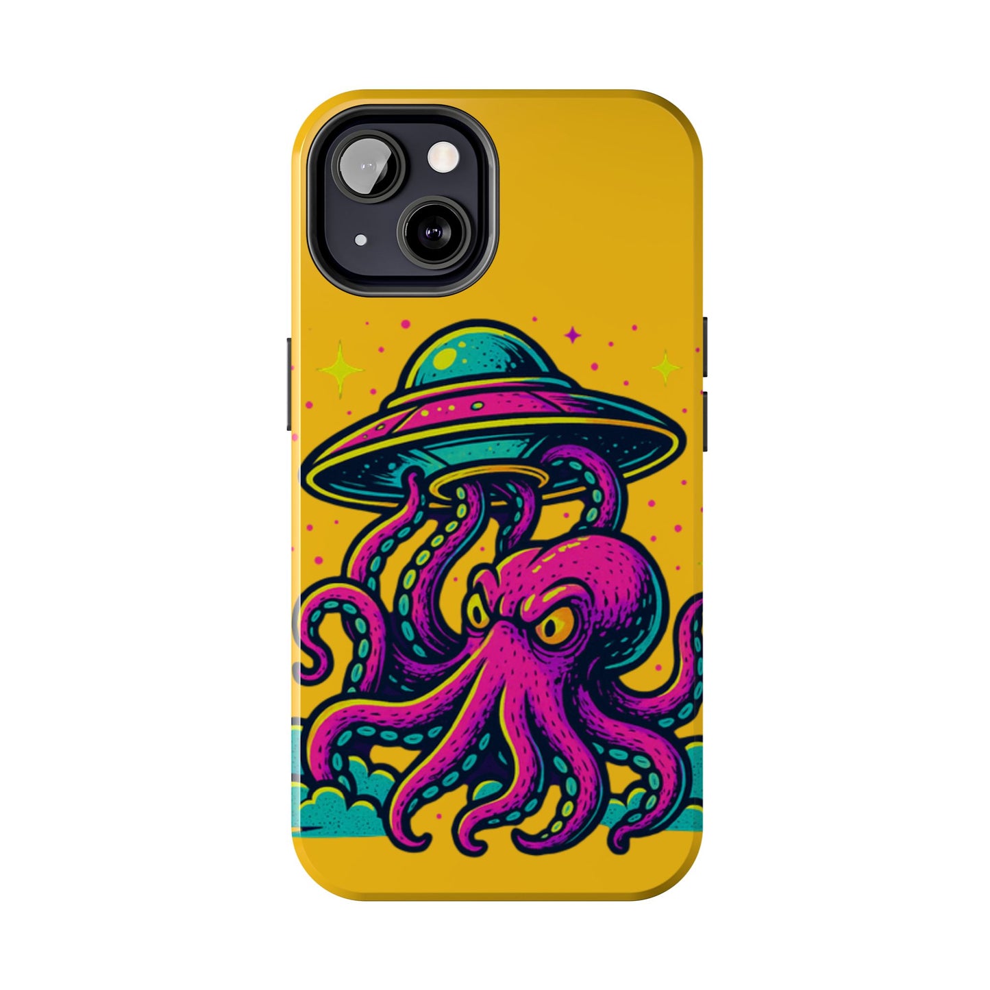 kraken Phone Case | Unique Yellow Design for Alien Lovers