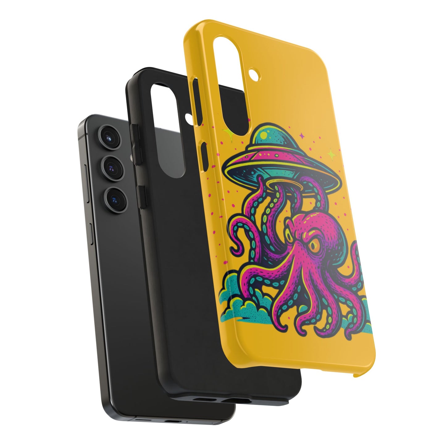 kraken Phone Case | Unique Yellow Design for Alien Lovers