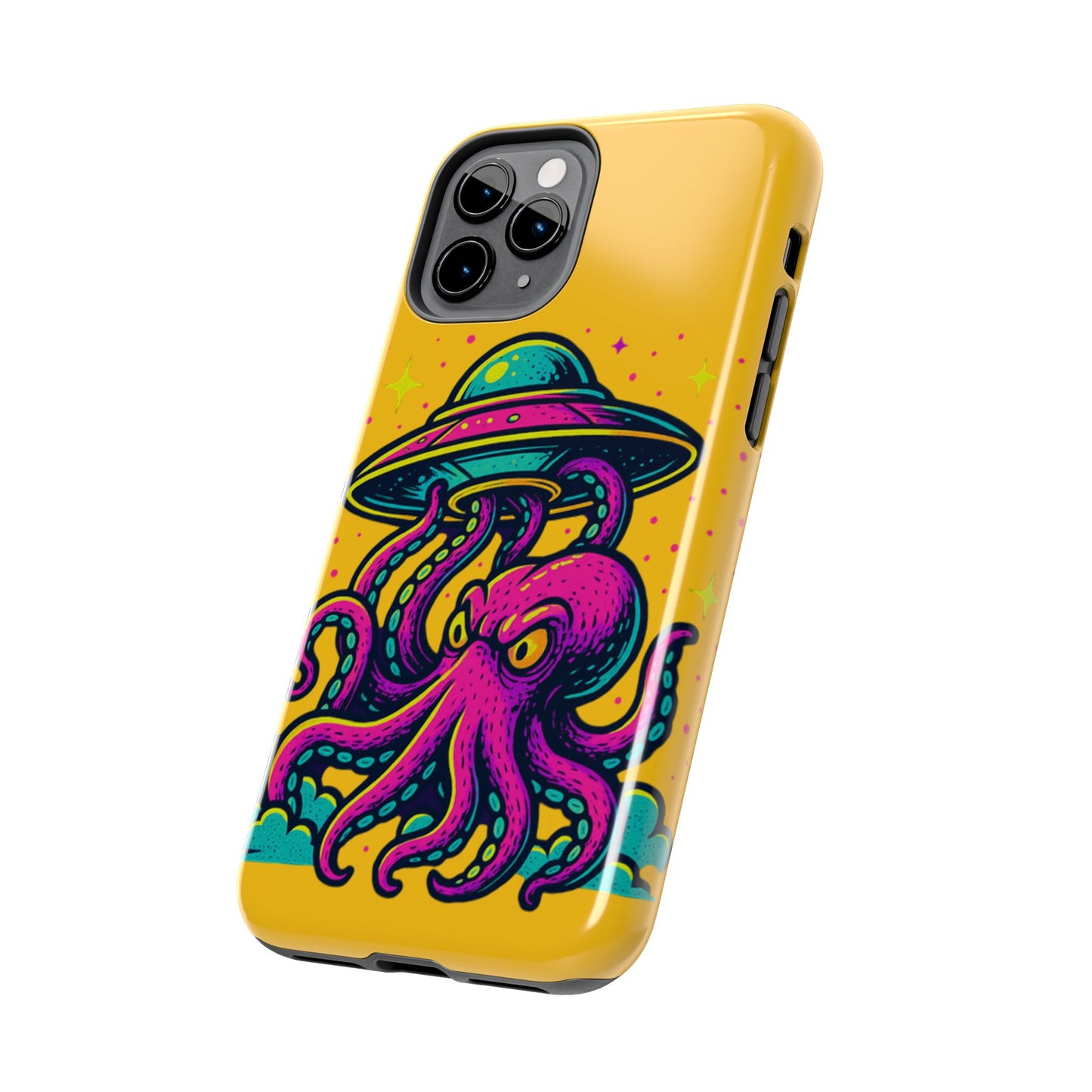 kraken Phone Case | Unique Yellow Design for Alien Lovers