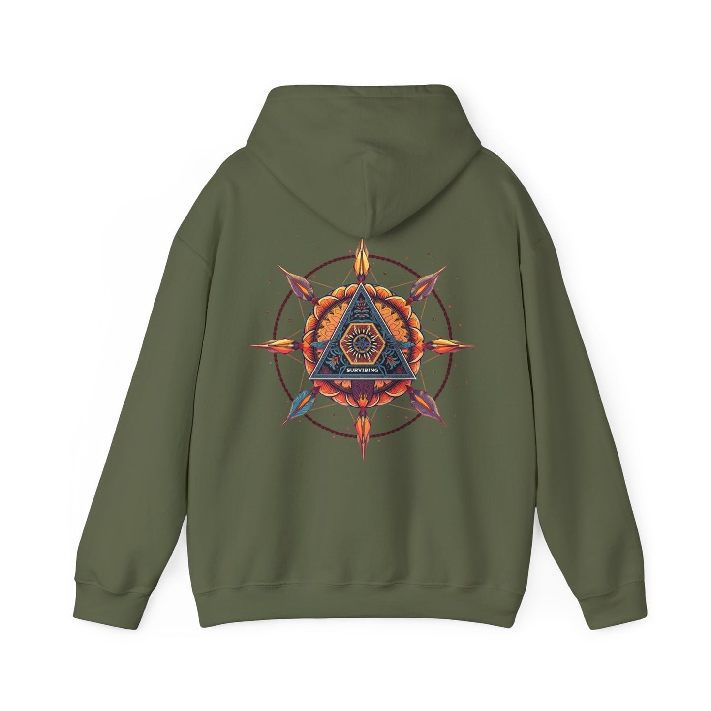 Surviving Compass Unisex Heavy Blend Hooded Sweatshirt - Cozy Spiritual Apparel