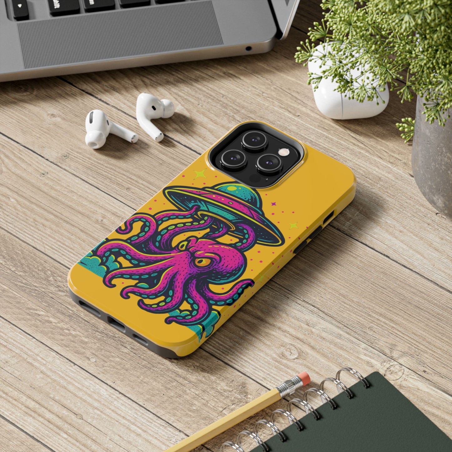 kraken Phone Case | Unique Yellow Design for Alien Lovers