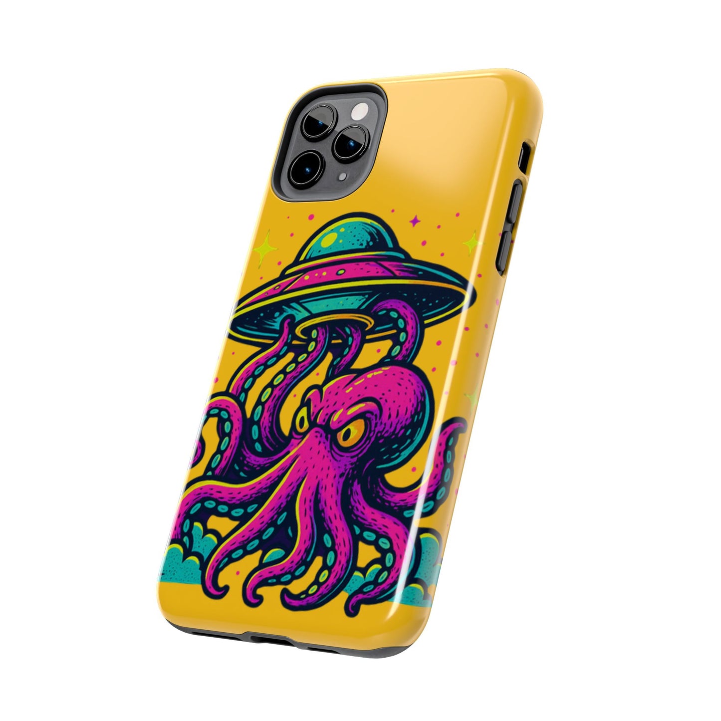kraken Phone Case | Unique Yellow Design for Alien Lovers