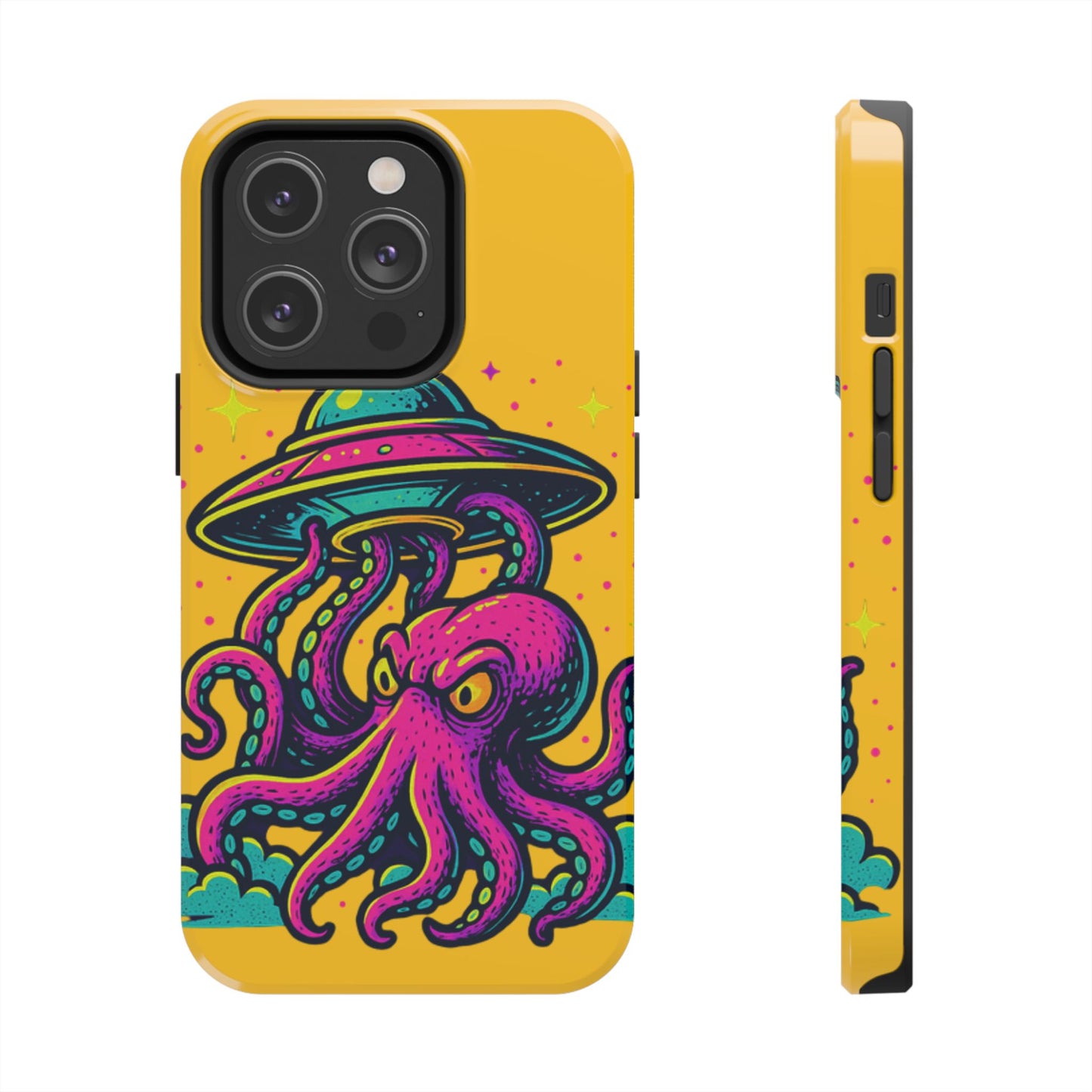 kraken Phone Case | Unique Yellow Design for Alien Lovers