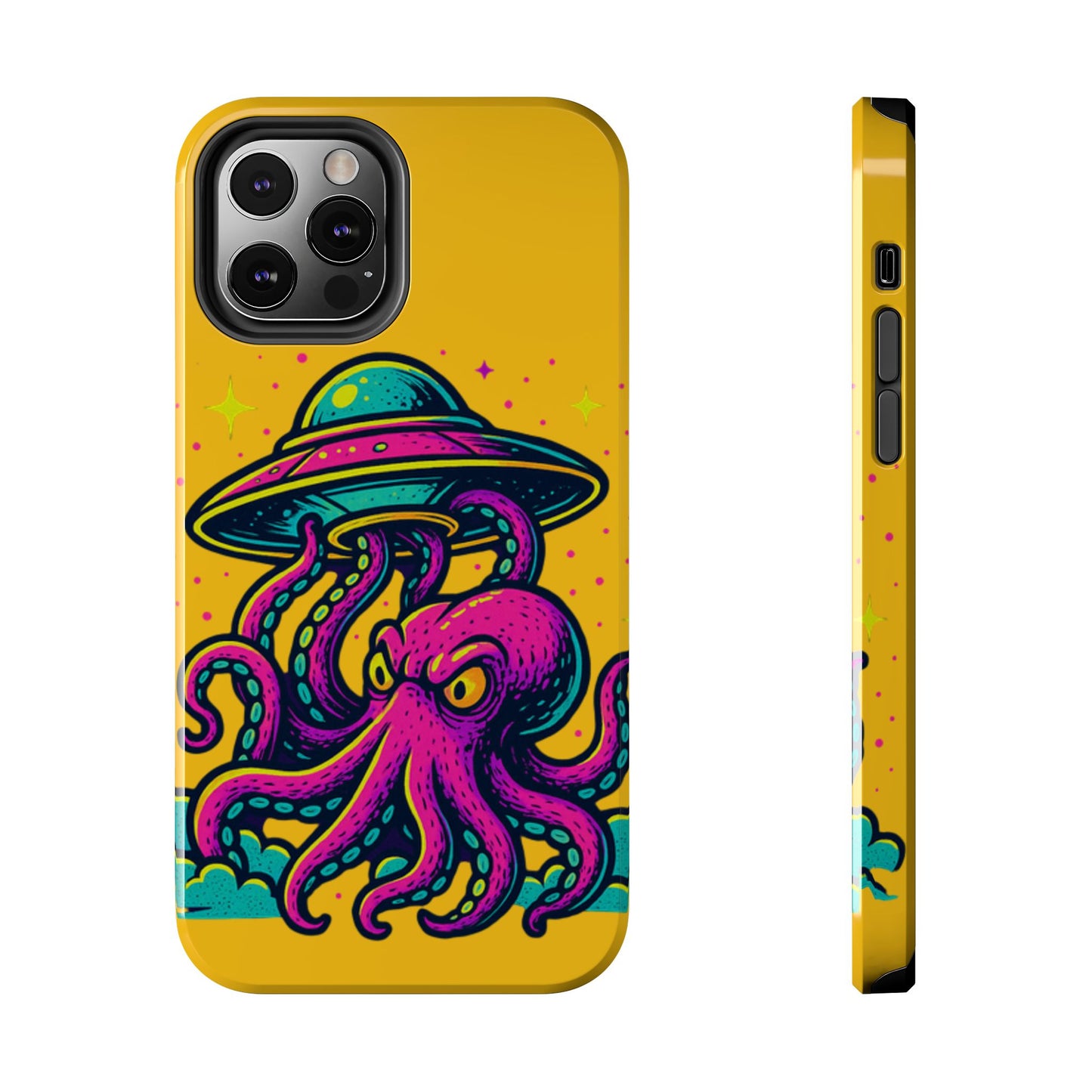 kraken Phone Case | Unique Yellow Design for Alien Lovers