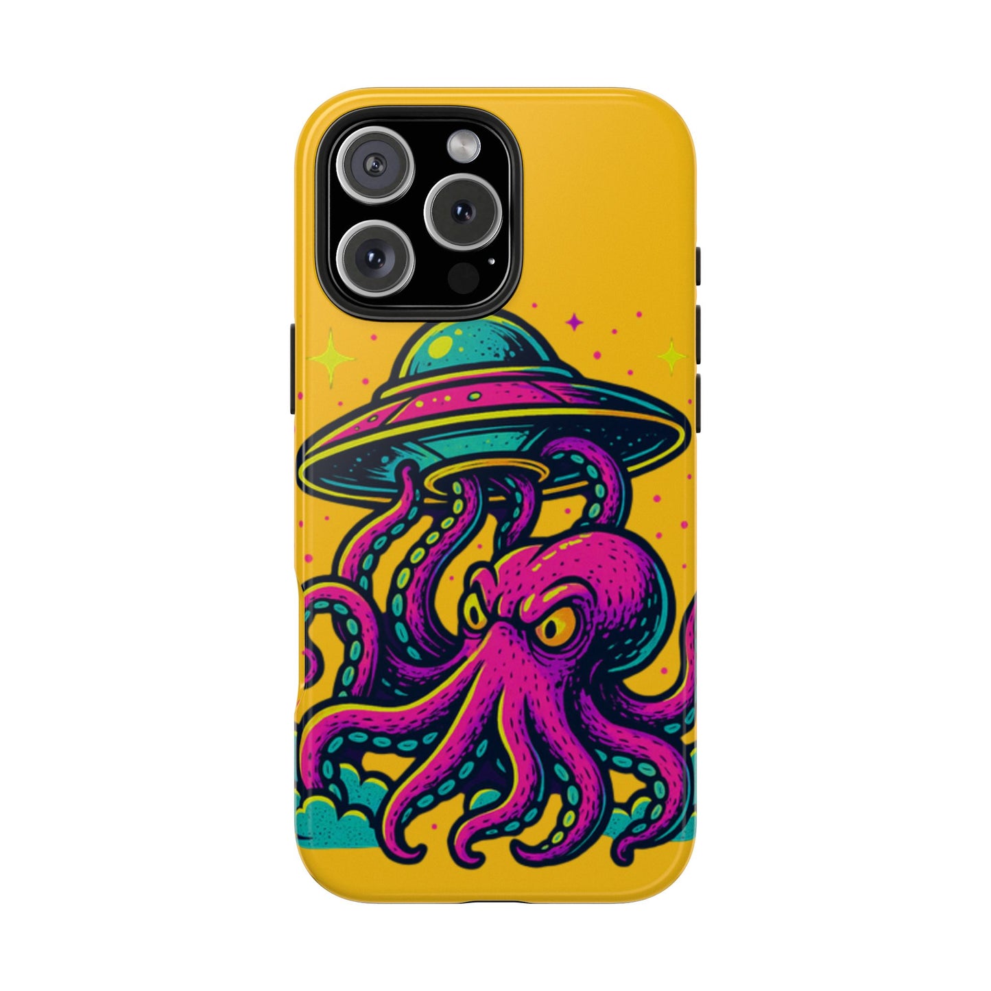 kraken Phone Case | Unique Yellow Design for Alien Lovers