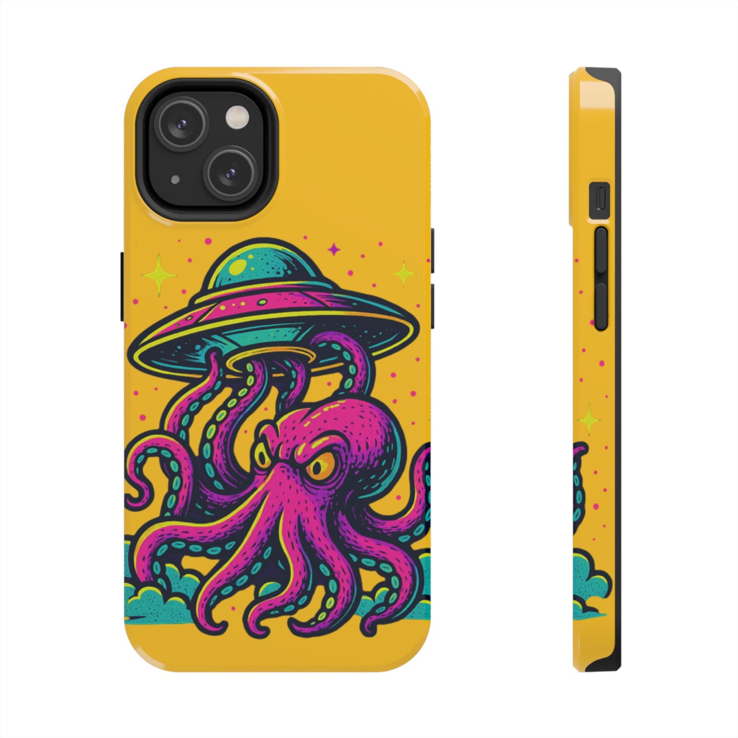 kraken Phone Case | Unique Yellow Design for Alien Lovers